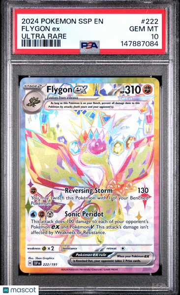 2024 Pokemon SSP EN-Surging Sparks Flygon EX Ultra Rare PSA 10 #222
