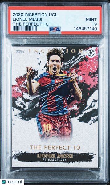 Lionel Messi - 2020 Topps Inception UEFA Champions League The Perfect 10 PSA 9