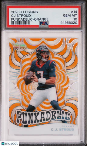 CJ Stroud - 2023 Panini Illusions Funkadelic Rookie Orange PSA 10 #14