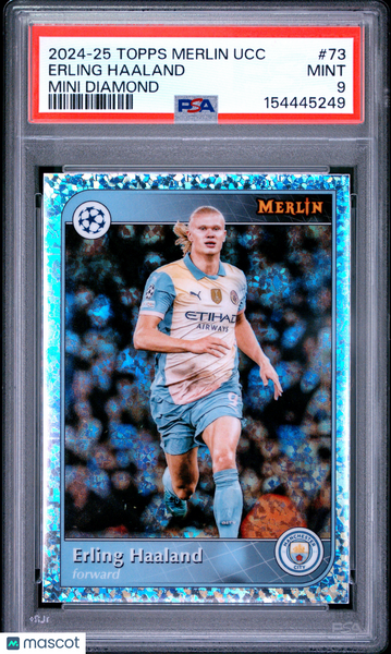 Erling Haaland - 2024-2025 Topps Merlin UEFA #73 Mini Diamond PSA 9