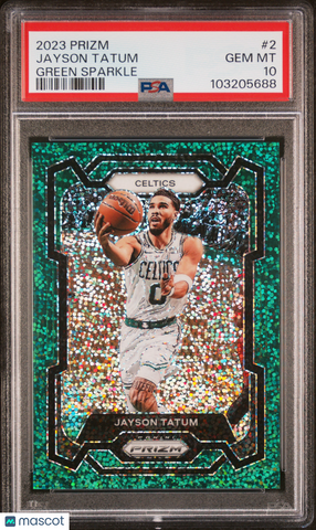 Jayson Tatum - 2023 Panini Prizm Green Sparkle PSA 10 7/8