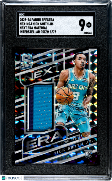 Nick Smith JR. - 2023 Panini Spectra Next Era Mat. Interstellar  75 SGC 9 3/75