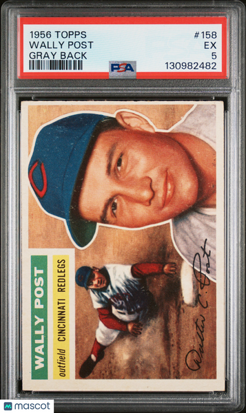 Wally Post - 1956 Topps Gray Back PSA 5