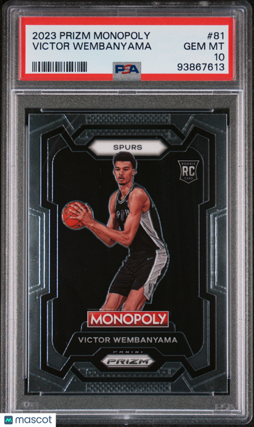 Victor Wembanyama - 2023 Panini Prizm Monopoly PSA 10 Rookie