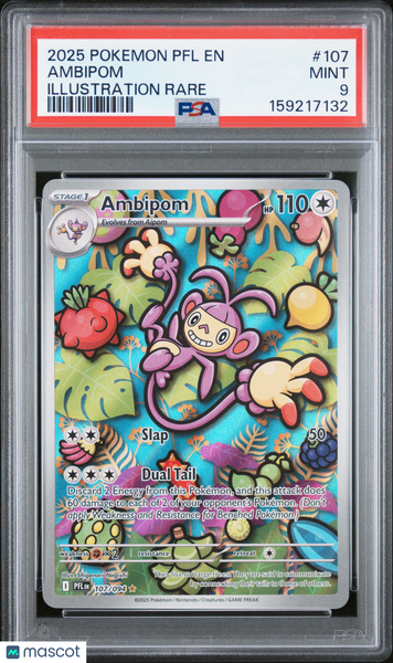 2025 Pokemon PFL EN-Phantasmal Flames Ambipom Illustration Rare PSA 9 #107