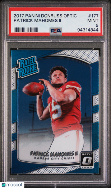 Patrick Mahomes II - 2017 Panini Donruss Optic PSA 9