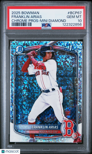 Franklin Arias - 2025 Bowman Chrome Prospects Mini Diamond PSA 10