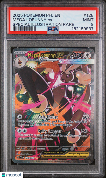 2025 Pokemon PFL EN-Phantasmal Flames Mega Lopunny EX PSA 9 #128