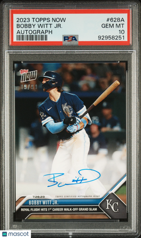 Bobby Witt JR. - 2023 Topps Now Autograph PSA 10 8/99 09/99