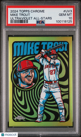 Mike Trout - 2024 Topps Chrome Ultraviolet All-Stars PSA 10