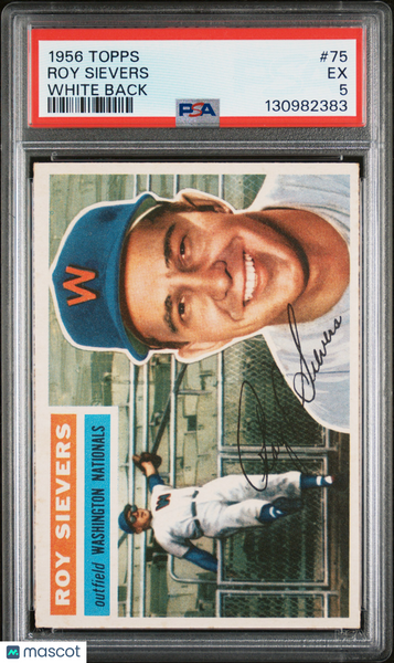 Roy Sievers - 1956 Topps White Back PSA 5