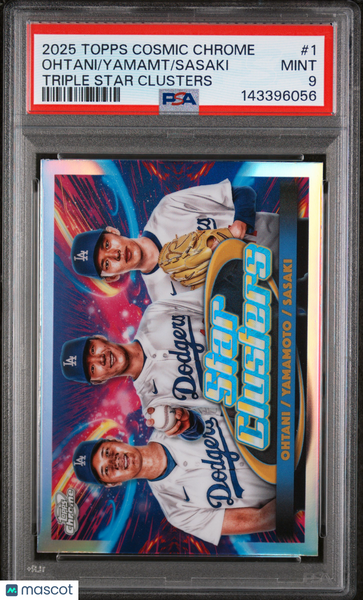 Sasaki Yamamt Ohtani - 2025 Topps Cosmic Chrome Triple Star Clusters PSA 9