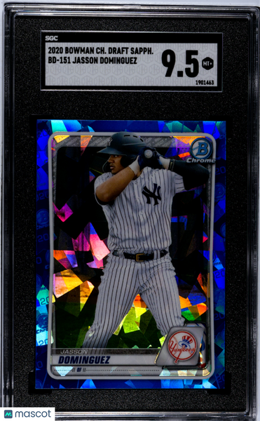 Jasson Dominguez - 2020 Bowman Chrome Draft Sapphire SGC 9.5