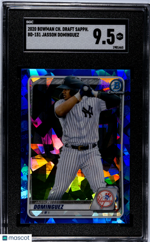 Jasson Dominguez - 2020 Bowman Chrome Draft Sapphire SGC 9.5