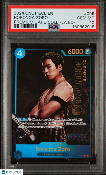 2024 One Piece Premium Card Collection -LAE- Roronoa Zoro PSA 10 #056