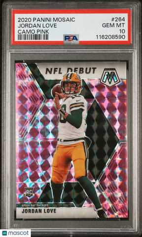 Jordan Love - 2020 Panini Mosaic Camo Pink PSA 10