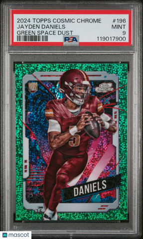 Jayden Daniels - 2024 Topps Cosmic Chrome Green Space Dust PSA 9