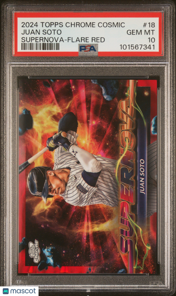 Juan Soto - 2024 Topps Cosmic Chrome Supernova Red Flare PSA 10 4/5