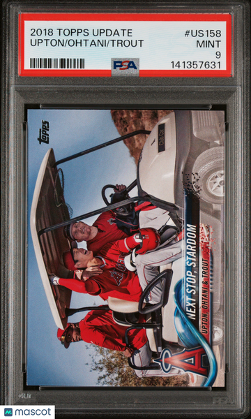 Trout Ohtani Upton - 2018 Topps Update PSA 9