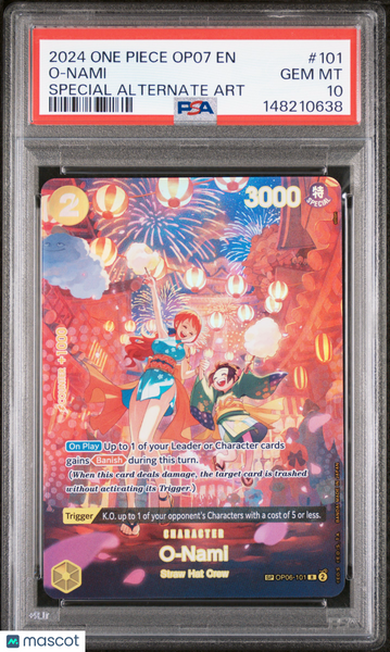 2024 One Piece Op07 Years In The Future O-Nami Special Alternate Art PSA 10 #101