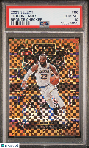 LeBron James - 2023 Panini Select Bronze Checker PSA 10