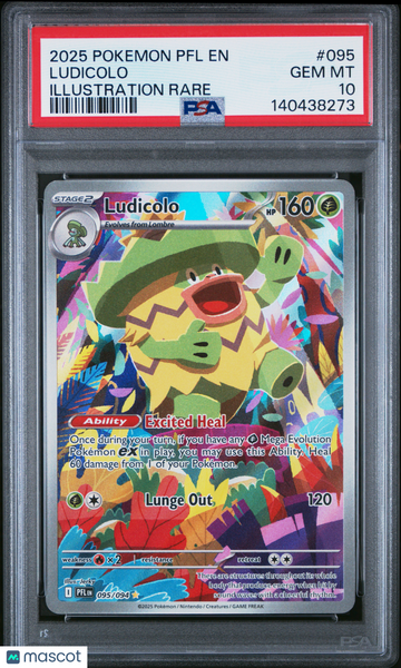 2025 Pokemon PFL EN-Phantasmal Flames Ludicolo Illustration Rare PSA 10 #095