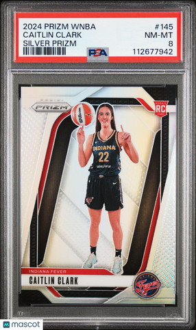 Caitlin Clark - 2024 Panini Prizm WNBA Silver PSA 8