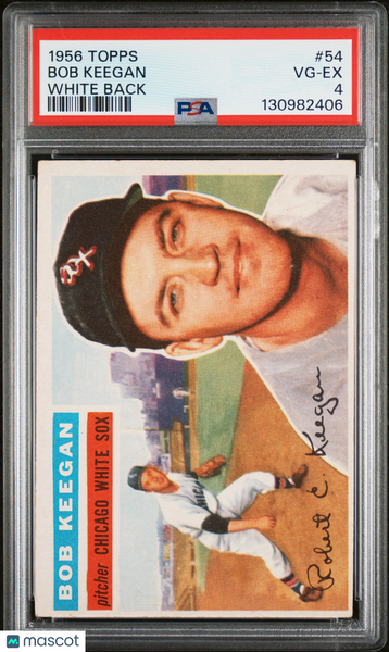 Bob Keegan - 1956 Topps White Back PSA 4
