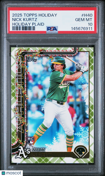 Nick Kurtz - 2025 Topps Holiday Plaid PSA 10