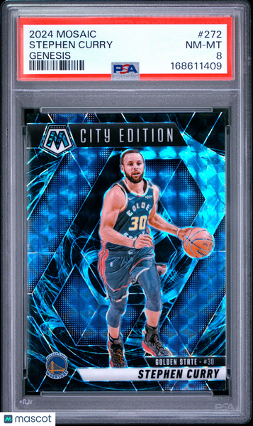 Stephen Curry - 2024 Panini Mosaic Genesis PSA 8