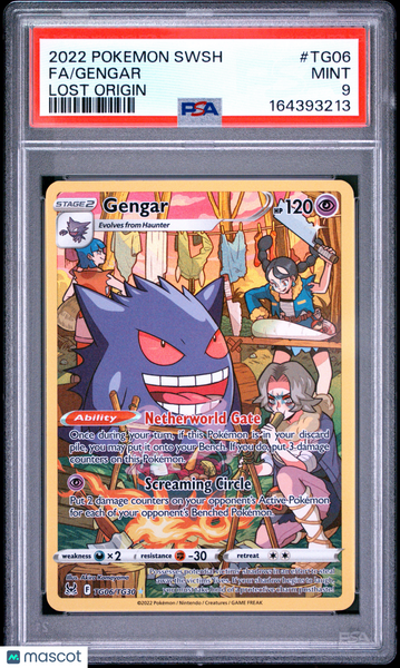 2022 Pokemon Sword & Shield Lost Origin Gengar Fa Lost Origin PSA 9 #TG06