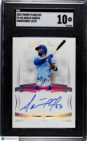 Adolis Garcia - 2022 Panini Flawless Sigs. SGC 10 /25