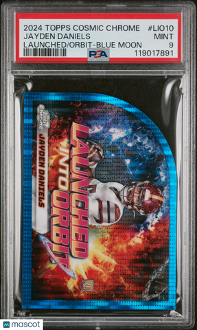 Jayden Daniels - 2024 Topps Cosmic Chrome Launched Into Orbit Blue Moon PSA 9