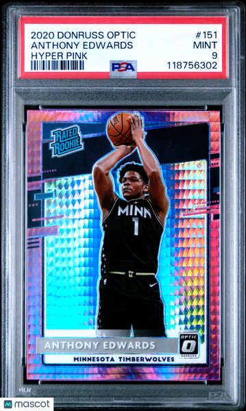 Anthony Edwards - 2020 Panini Donruss Optic Hyper Pink PSA 9