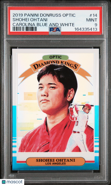 Shohei Ohtani - 2019 Panini Donruss Optic Carolina Blue And White #14 PSA 9