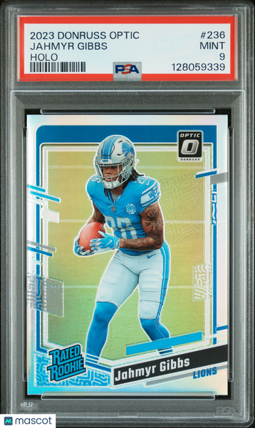 Jahmyr Gibbs - 2023 Panini Donruss Optic Holo PSA 9