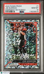 Joe Burrow - 2020 Panini Prizm Emergent No Huddle PSA 10