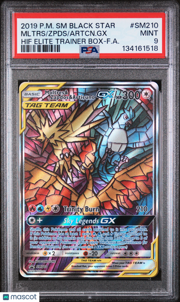 2019 Pokemon Black Star Promo GX Zapdos Mltrs Hif Full Art PSA 9 #SM210