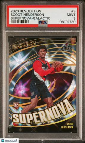 Scoot Henderson - 2023 Panini Revolution Supernova Galactic PSA 9 Case Hit