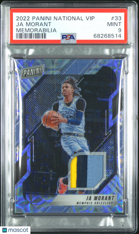 Ja Morant - 2022 Panini National Vip Memorabilia PSA 9 /12
