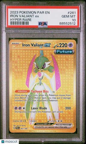 2023 Pokemon Par EN-Paradox Rift Iron Valiant EX #261 Hyper Rare PSA 10