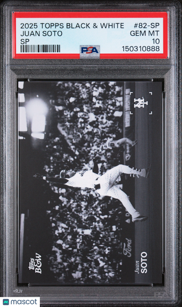 Juan Soto - 2025 Topps Black And White SP PSA 10
