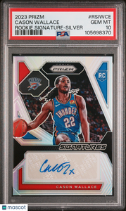 Cason Wallace - 2023 Panini Prizm Rookie Signatures Silver PSA 10