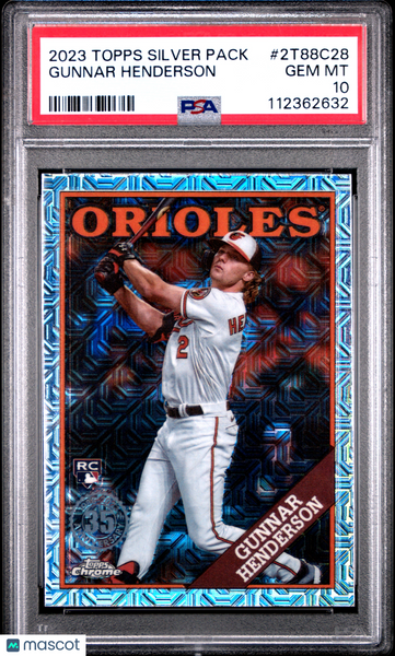 Gunnar Henderson - 2023 Topps Silver Pack 1988 Chrome Promo PSA 10