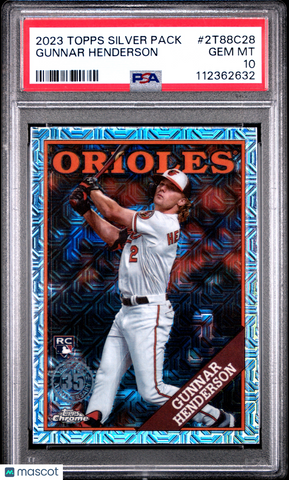 Gunnar Henderson - 2023 Topps Silver Pack 1988 Chrome Promo PSA 10
