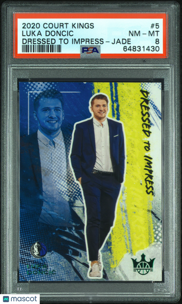 Luka Doncic - 2020 Panini Court Kings Dressed To Impress Jade PSA 8