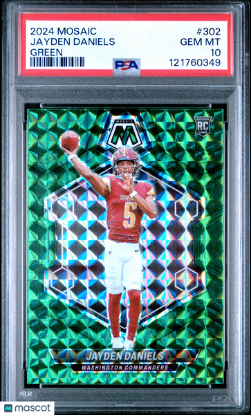 Jayden Daniels - 2024 Panini Mosaic Green PSA 10