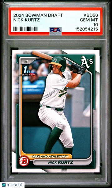 Nick Kurtz - 2024 Bowman Draft PSA 10
