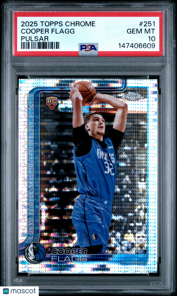 Cooper Flagg - 2025 Topps Chrome Pulsar PSA 10