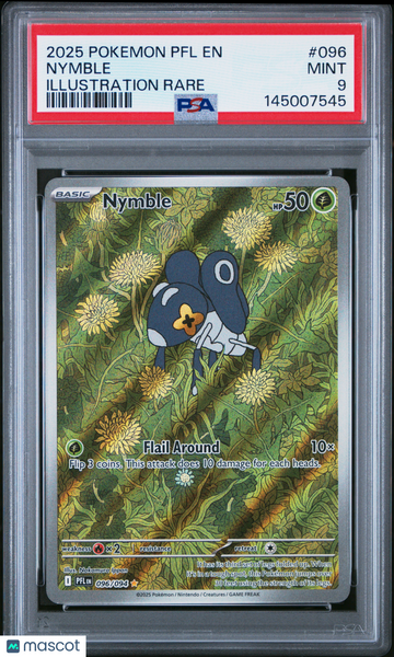 2025 Pokemon PFL EN-Phantasmal Flames Nymble Illustration Rare PSA 9 #096